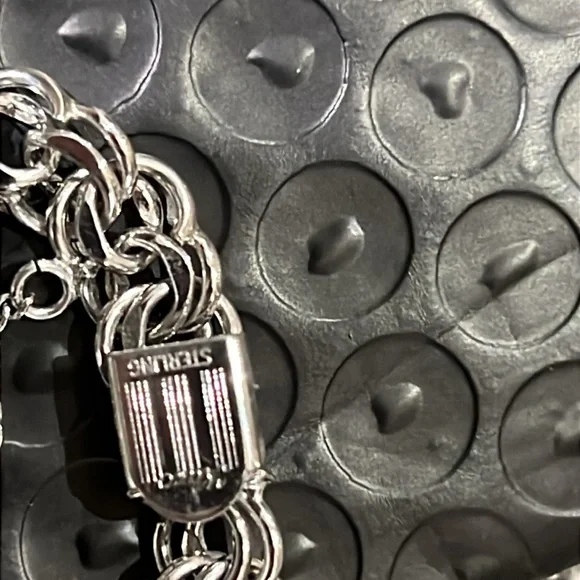 Vintage Intricate Silver Charm Bracelet Sterling Silver J105 - Picture 2 of 7